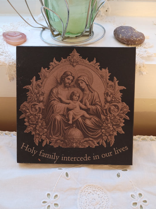 Laser Engraved Terracotta Tile Plaque  - Christian Gift